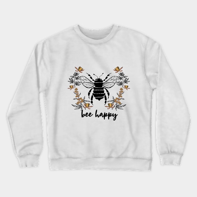 Bee Happy Weed Crewneck Sweatshirt by DMMGear